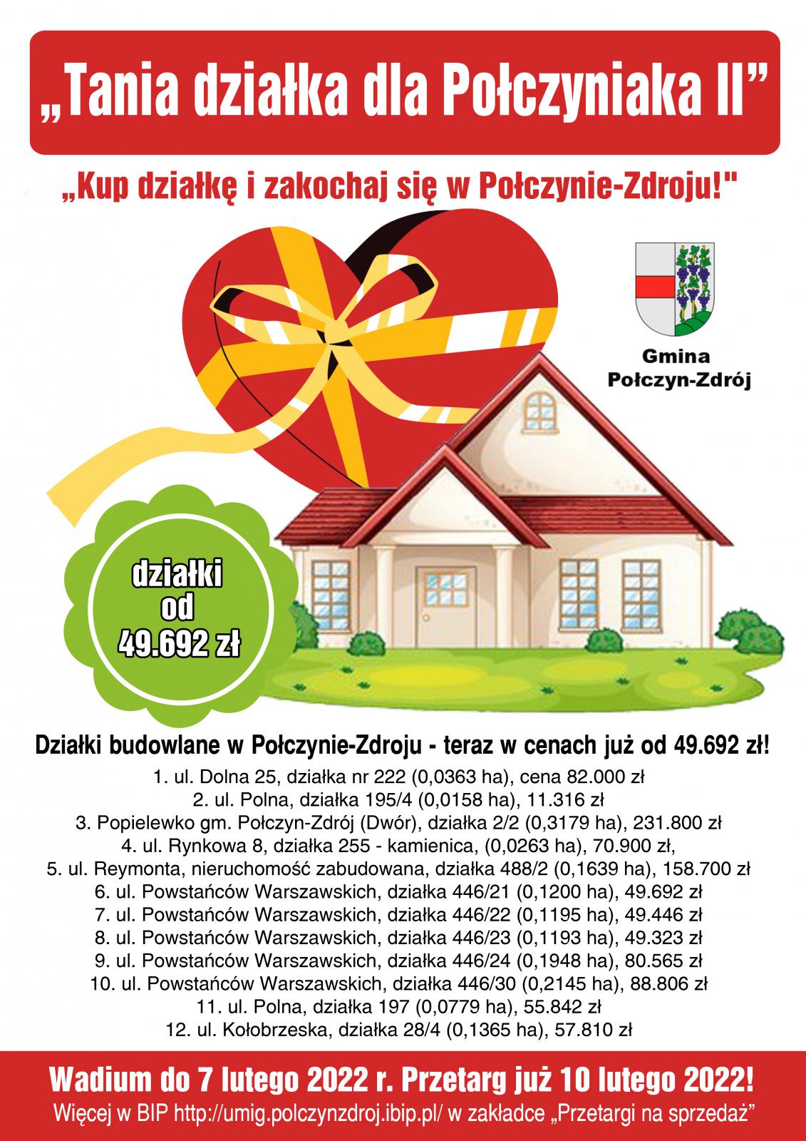 Tania działka dla Połczyniaka