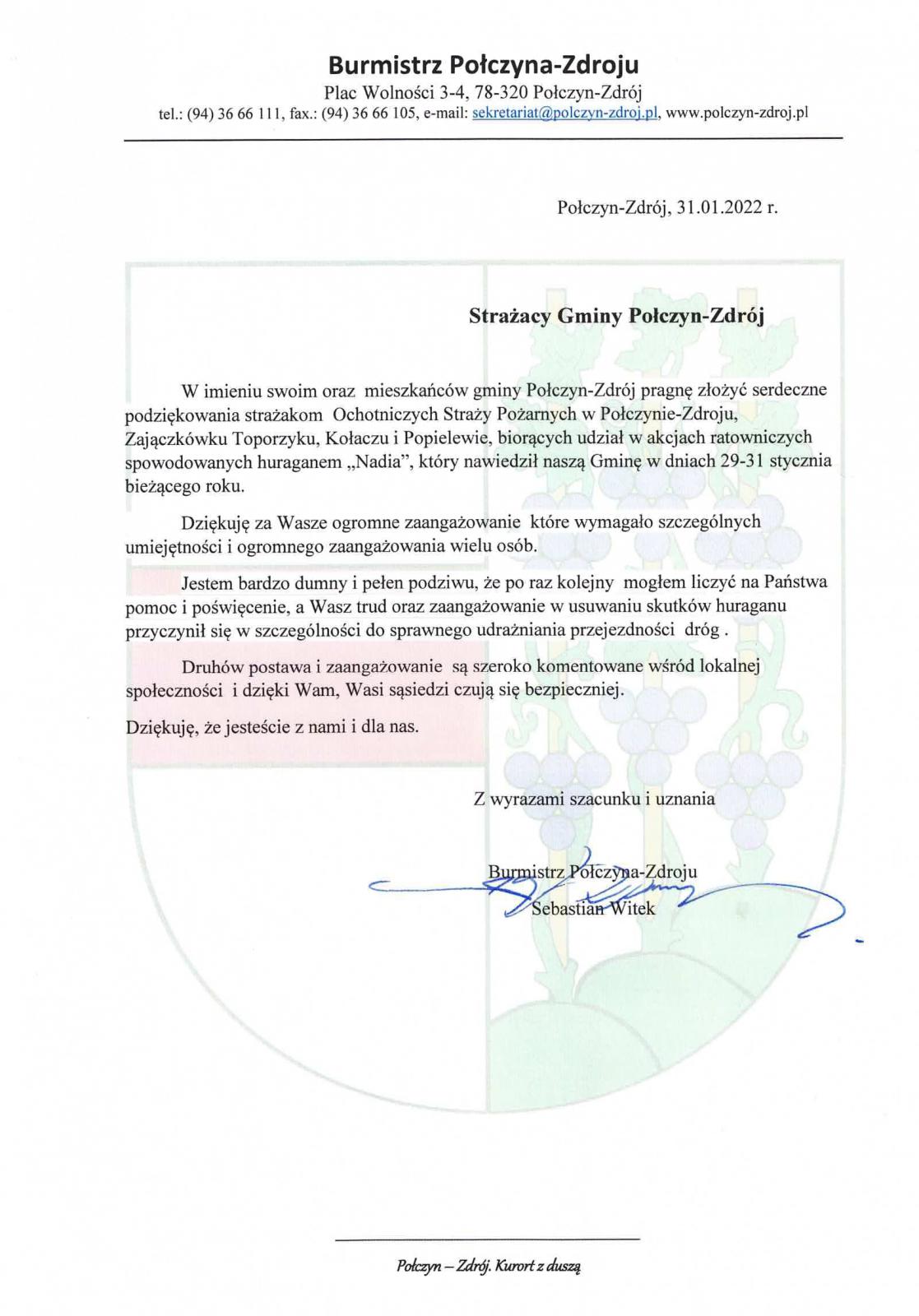 Podziękowania