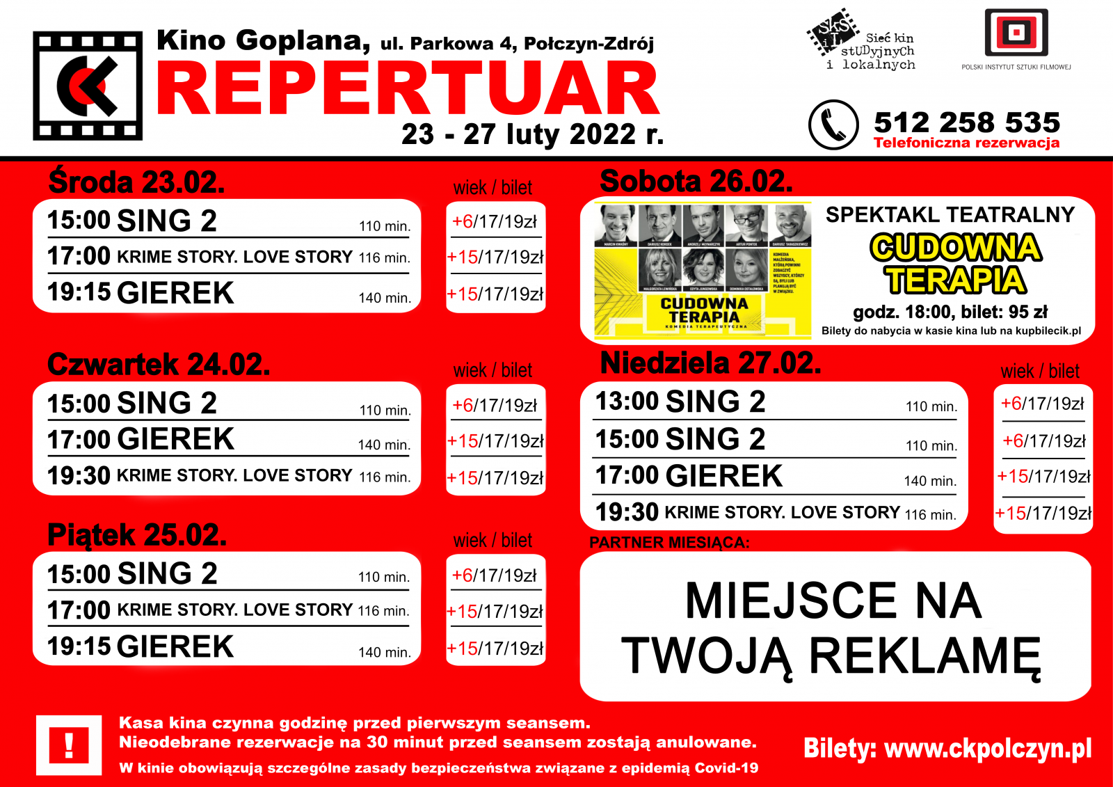 Repertuar Kino Goplana 23-27.02.2022