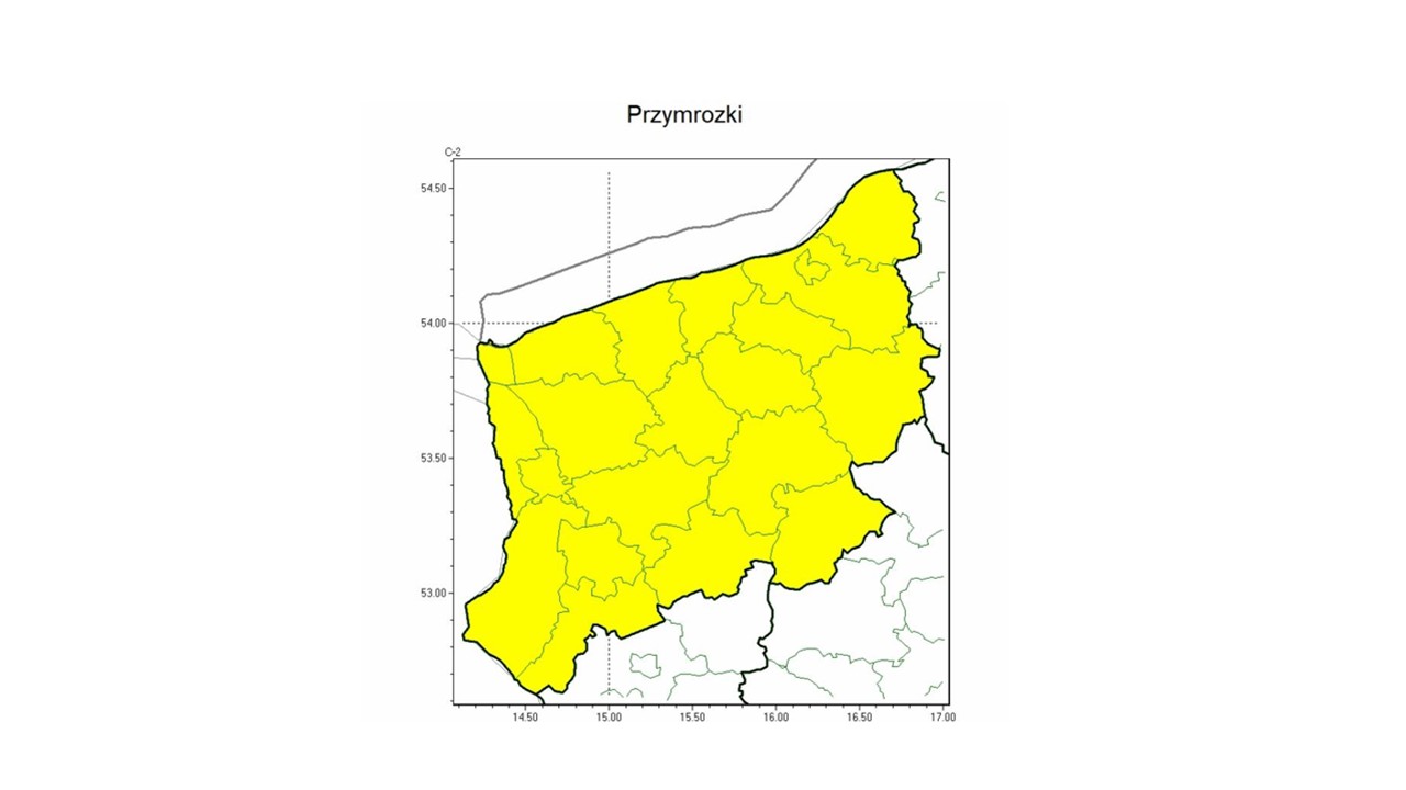 OSTRZEŻENIE METEOROLOGICZNE 10.05.2025 R.- 11.05.2025 R. MOŻLIWE PRZYMROZKI