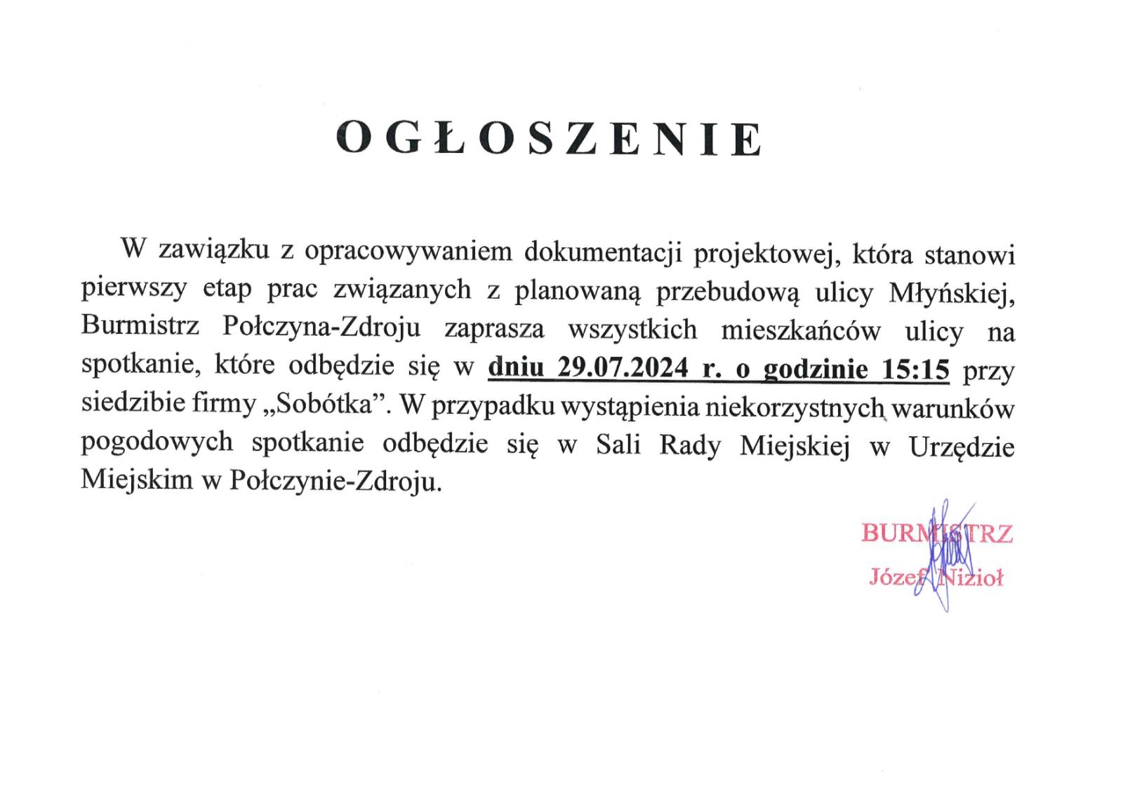 Ogłoszenie