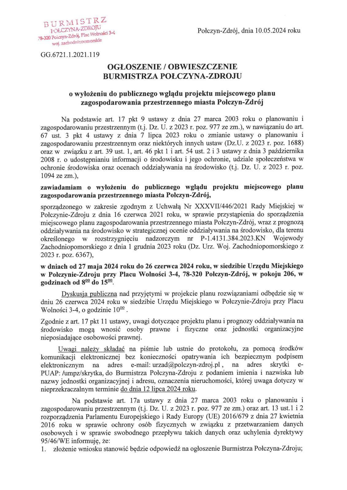Ogłoszenie 1