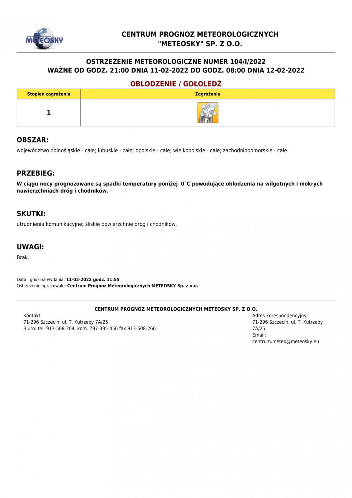 Ostrzeżenie