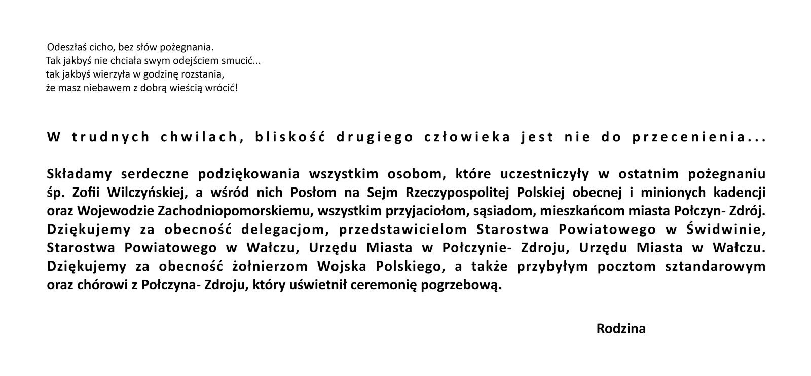 Podziękowania