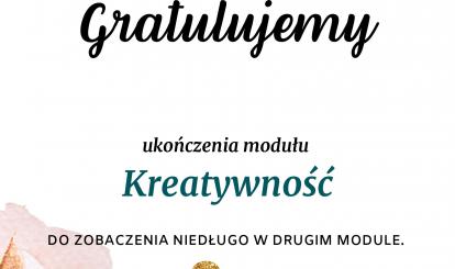 Dyplom ukończenia modułu
