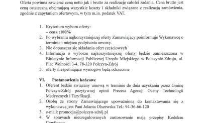 Burmistrz Połczyna-Zdroju zaprasza do składania ofert cenowych na realizację zadania ,,Opracowanie strategii wraz z diagnozą oraz programu polityki zdrowotnej dla mieszkańców Gminy Połczyn-Zdrój