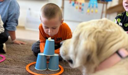 Dogoterapia w Szkole Podstawowej z Oddziałami Przedszkolnymi w Toporzyku
