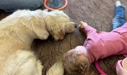 Dogoterapia w Szkole Podstawowej z Oddziałami Przedszkolnymi w Toporzyku