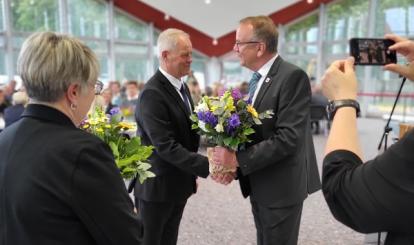 Burmistrz Połczyn-Zdroju Józef Nizioł wraz z Burmistrzem Templina Detlefem Tabbertem