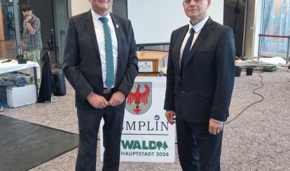 Burmistrz Połczyn-Zdroju Józef Nizioł wraz z Burmistrzem Templina Detlefem Tabbertem