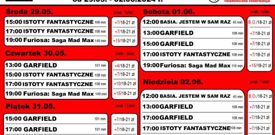 Repertuar Kina Goplana 29.05. - 02.06.2024 r.