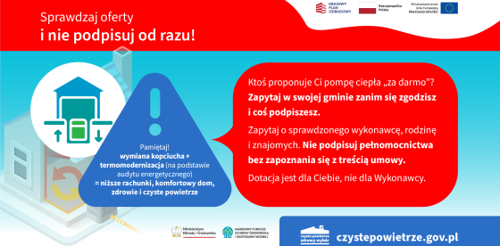 Ostrzeżenie dla wnioskodawców i beneficjentów programu ,,Czyste Powietrze''